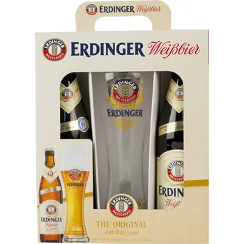Pivo Erdinger dárková krabička 2x0,5L 5,3% + 1 sklenice