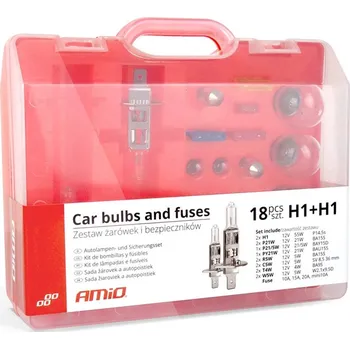 Autožárovka Amio Servisní krabička s autožárovkou H1 + pojistky -