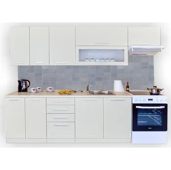 Kuchyňská linka Kuchyňská sestava vanila/bílá alpská 240 QUANTUM