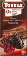 Torras Čokoláda s růžovým pepřem, skořicí a chilli 75 g