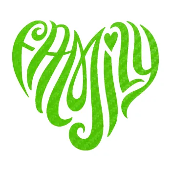 Polep vozidla SAMOLEPKA Family 002 nápis do srdíčka (58 - 3D karbon zelený kawasaki) NA AUTO, NÁLEPKA, FÓLIE, POLEP, TUNING, VLASTNÍ TEXT, TISK, AUTOSAMOLEPKY.cz, POLEPY, OBRÁZEK, LOGO, SAMOLEPKY