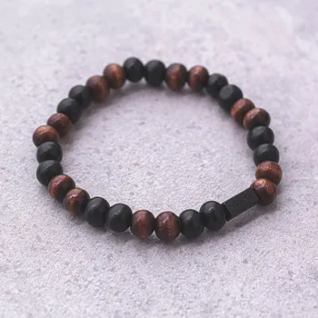 Náramek Náramek | barevné dřevo Obvod zápěstí: 16 - 18 cm