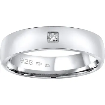 Prsten Snubní stříbrný prsten POESIA v provedení se zirkonem pro ženy