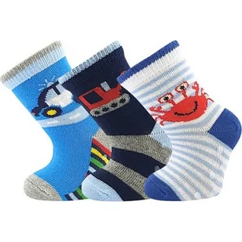 Kojenecké oblečení Kojenecké ponožky Boma FILÍPEK 02 ABS protiskluzové - balení 3 páry v barevném mixu mix A - kluk 18-20 (12-14)