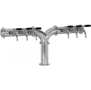 Příslušenství pro výčepní zařízení Varia-Plus Výčepní stojan Y6 nerez komplet kohouty kulové ROYAL medailony LED čelní přímé dochlazení kohoutů