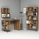 ASIR Psací stůl a regál EXTRA 2 ořech černá