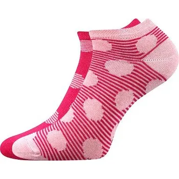 Pánské ponožky Dámské ponožky Boma DUO 02 - balení 2 různé páry magenta 39-42 (26-28)