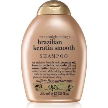 Šampon OGX Brazilian Keratin Smooth uhlazující šampon pro lesk a hebkost vlasů 385 ml