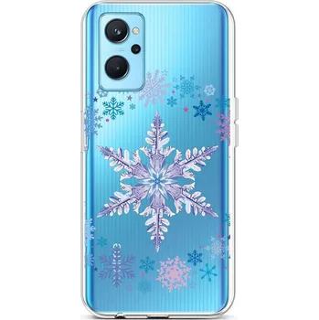 Pouzdro na mobilní telefon Kryt Realme 9i silikon Snowflake (obal neboli pouzdro na Realme 9i)