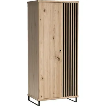 Šatní skříň Skříň CALI C-1 na kovových nožičkách, dub artisan / černý 86