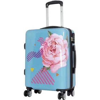 MONOPOL Cestovní polykarbonátový kufr RŮŽE malý S