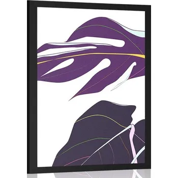 Plakát Dovido Plakát fialové listy monstery