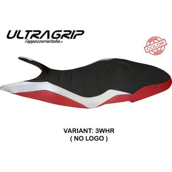 Moto sedlo TPZ Italia potah sedla Ducati Super Sport (17-24) modello Pistoia special color ultragrip potah sedla: bez loga 3WHR (white-red)