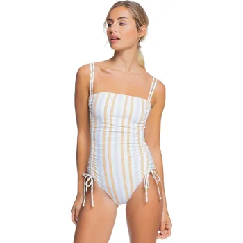 Dámské plavky plavky Roxy PT Beach Classics Op Fashion - XWNK/Bright White Louna Stripes L