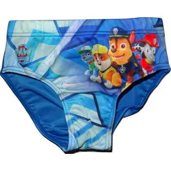 Chlapecké plavky Chlapecké modré slipové plavky s pejsky z tlapkové patroly. 104