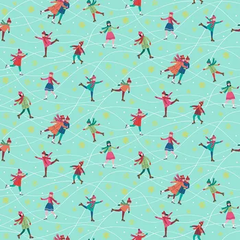 MAKOWER UK Látka vánoční v metráži se zlatým efektem 2465T