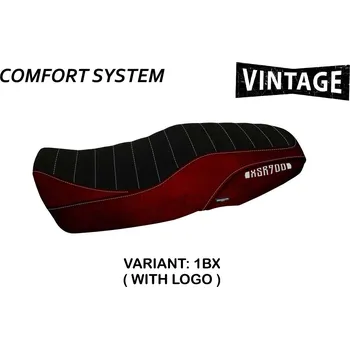 Moto sedlo TPZ Italia Potah sedla Yamaha XSR 900 (16-21) Portorico 1 Vintage comfort model potah sedla: bez loga 1BX (bordeaux)