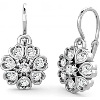 Náušnice Couple, Originální dětské náušnice Erin v bílém zlatě, 585-66-3-0293.1B00.0.00.001.14