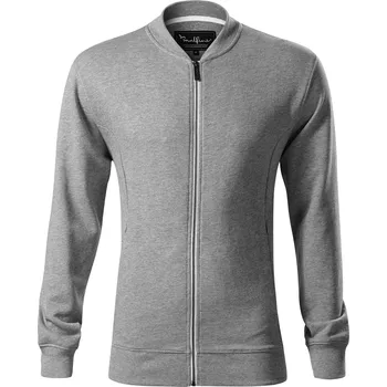 Pánská mikina Malfini premium Bomber Pánská mikina 453 tmavě šedý melír XXL