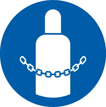 Značení Zajisti tlakové láhve ISO 7010 samolepící vinylová fólie 100 x 100 mm