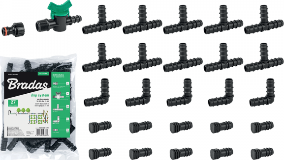 Bradas BR-2185 Raccordo In Ottone 3/4” Per Irrigatori E Pistole – Set Collegamento Attrezzi Da Giardino