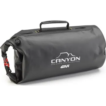 Zavazadlo na motocykl GRT 714B vodotěsný válec GIVI, černý, objem 20 l., rolovací uzávěr,řada CANYON