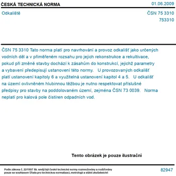 ČSN 75 3310 - Odkaliště - Tisk