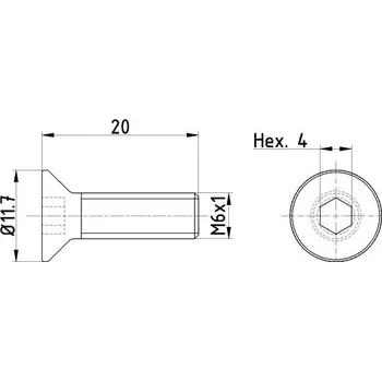 Brzdový kotouč Šroub, brzdový kotouč TEXTAR TPM0015