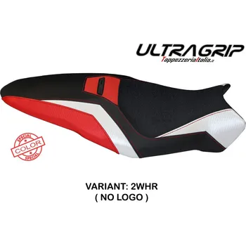 Moto sedlo TPZ Italia potah sedla Ducati Monster 1200 R modello Toledo special color ultragrip potah sedla: s logem 6RDW (red-white)