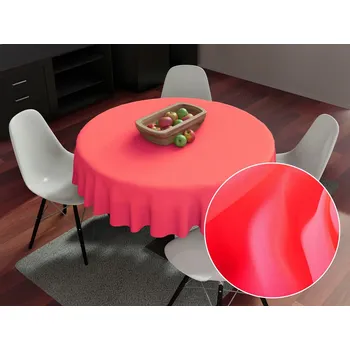 ubrus Dekorační kulatý ubrus Rongo RG-046 Neonově růžový Ø 100 cm