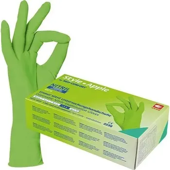 Vyšetřovací rukavice Vyšetřovací rukavice Style nitril, nepudrované, Apple (zelené), vel. L, 100 ks