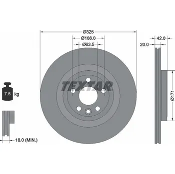 Brzdový kotouč Brzdový kotouč TEXTAR 92314305