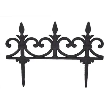 Zahradní obrubník Egodekor Okrasný plot litinový černý 36,6 x 25 x 0,8 cm