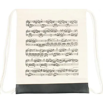 Bl sportovn vak s notovou osnovou 37*44 cm 1445881