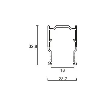 Stavební profil ALUPROFIL Kreator KO1G 3 m hliník