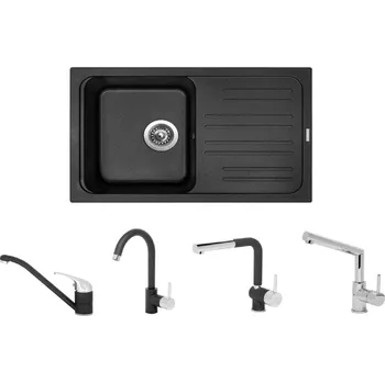 Kuchyňský dřez Set Sinks BEST 780 + baterie Barva: Písková, Baterie: PRONTO GR, Označení: Sahara + Dárek