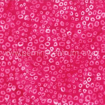 Hoffman 3348-560 bali batika potisk růžová bavlněná látka patchwork