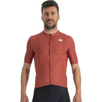 cyklistický dres dres Sportful Checkmate Jersey, chilli red mauve - vel. L 117778