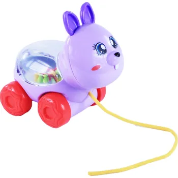 Hračka pro nejmenší Rappa Králík tahací s kuličkami