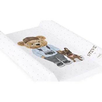 Přebalovací podložka CEBA BABY Přebalovací podložka 2-hranná s pevnou deskou 50x70cm Comfort Fluffy Puffy Steve