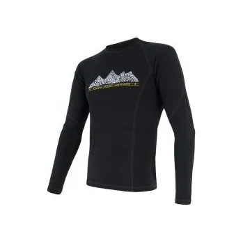 SENSOR MERINO DF ADVENTURE pánské triko dl. rukáv černá XL; Černá triko + DÁREK DLE VÝBĚRU!