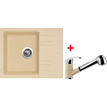 Granitový dřez Set Sinks LINEA 600 N + Legenda S GR Barva: Písková, Označení: Sahara + Dárek