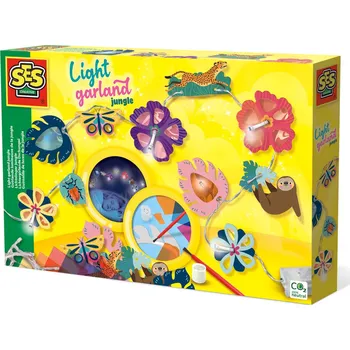 kreativní sada SES Výroba dekorace - svítící girlanda džungle