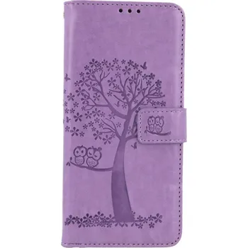 Pouzdro na mobilní telefon Pouzdro Realme 9 Pro knížkové Světle fialový strom sovičky (kryt neboli obal na Realme 9 Pro)