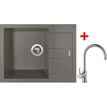 Set Sinks AMANDA 650 + VITALIA Barva: Šedobéžová, Označení: Truffle + Dárek