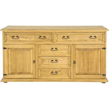 Ložnice KD707 dřevěná rustikální komoda z přírodní borovice Drewmax (Povrch přírodní vosk!)