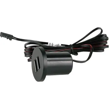 Elektrická zásuvka Design Light Elektro nabíječka černá 2 x USB