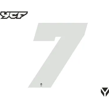 Chov hospodářského zvířete Číslice pro dvouciferná čísla bílá pitbike YCF číslice: 7