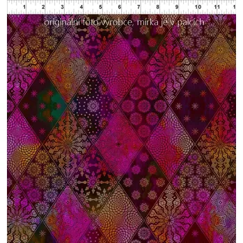 US In The Beginning 999-272 Seasons vícebarevná kosočtverce bavlněná látka patchwork