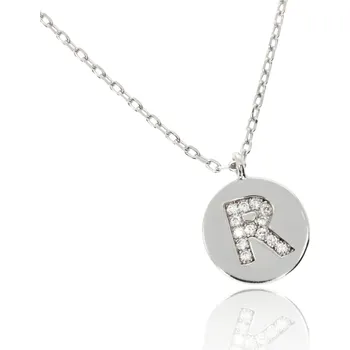 Řetízek Zlatnictví Helios Stříbrný náhrdelníček s písmenem R